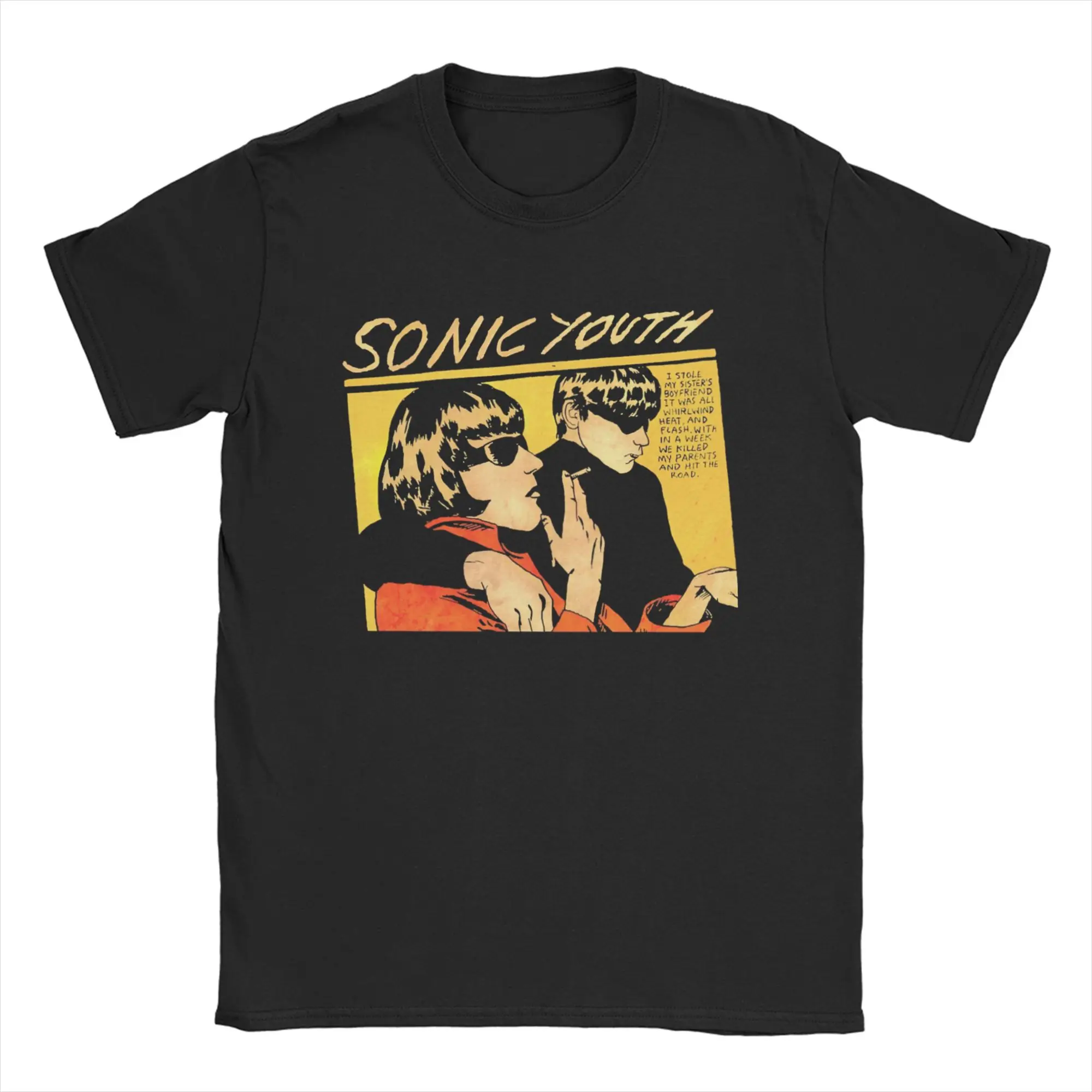 

2026 Men's Sonic Youth Rock Band T Shirt Tops Novelty Short Sleeve O Neck Tee Shirt Plus Size T-Shirt