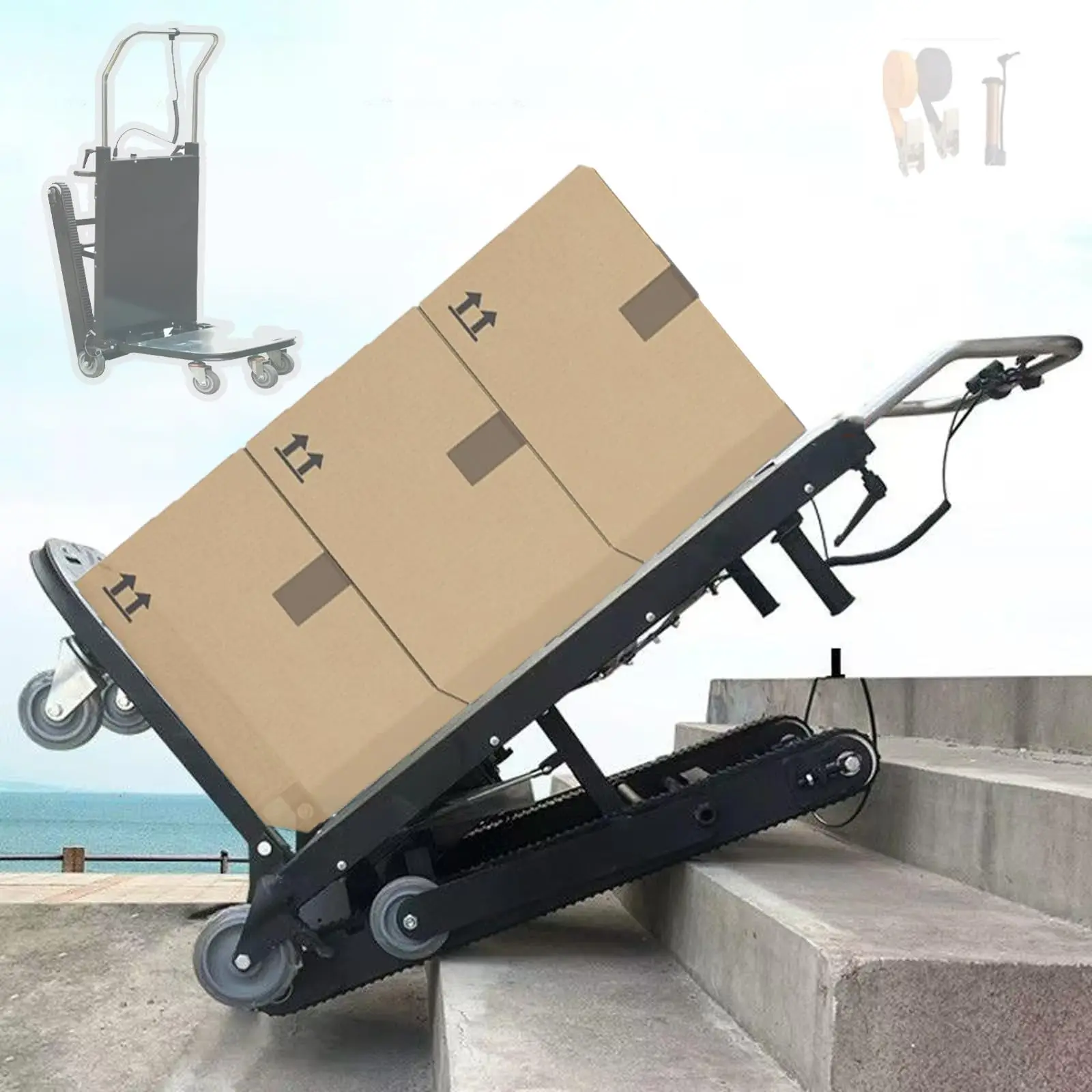 Wholesale Stand Driving Type Electric Trolley Outdoor Motorized Platform Carts Logistics Electric Flat Car