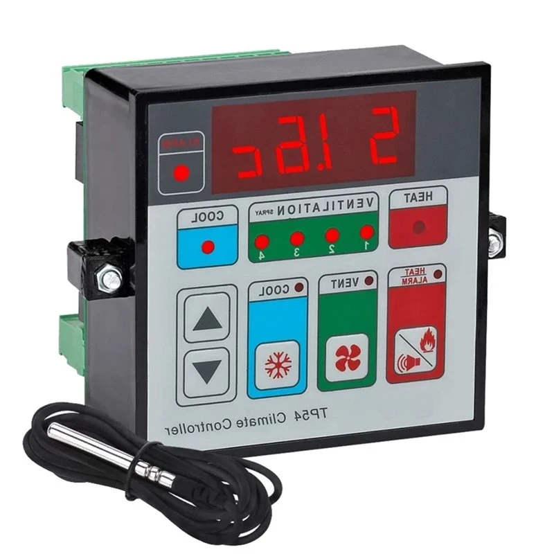 A44U TP54 Climate Controller For Farmer Featuring 4-Step Ventilation, NTC Sensor, And Temperature Regulation System