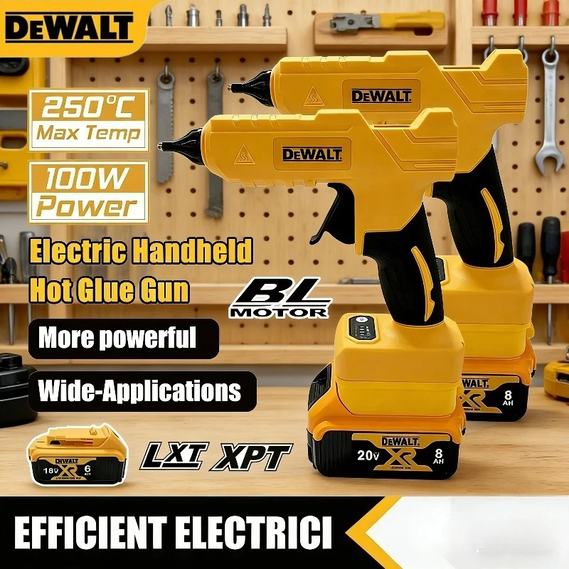

DEWALT Cordless Electric Handheld Hot Glue Gun Repair DIY Tool Hot Melt Welding Hot Air Gun Anti-scald Nozzle Power Tool