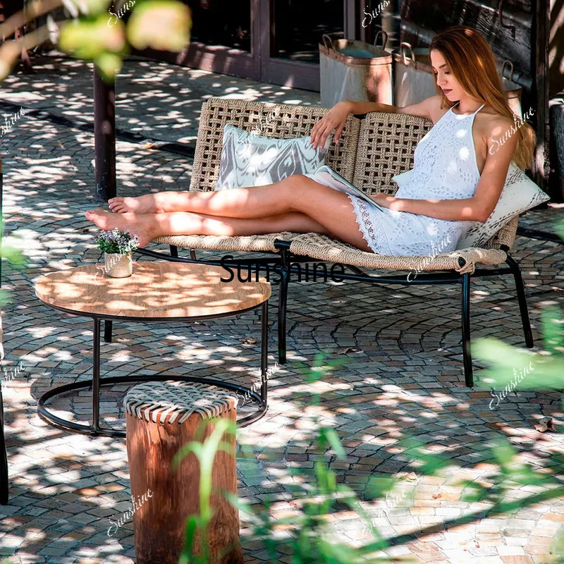 Nordic outdoor sofa combination casual rattan furniture