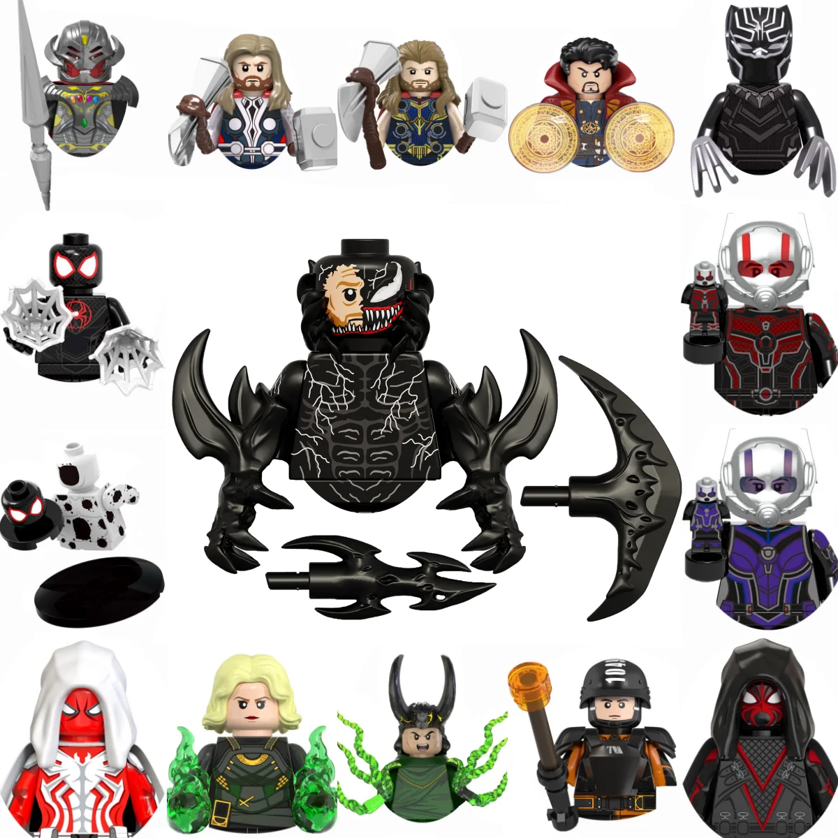 

Marvel Building blocks Mini Action figures Children's Party gifts Brick toys Iron Man Venom Loki Ant-man Captain America