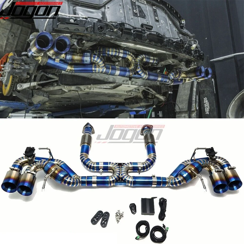 

For Corvette C8 Stingray Convertible Coupe 2020-2024 Replace Car Rear Engine Titanium Exhaust Link Escape-Pipe Trim Accessories