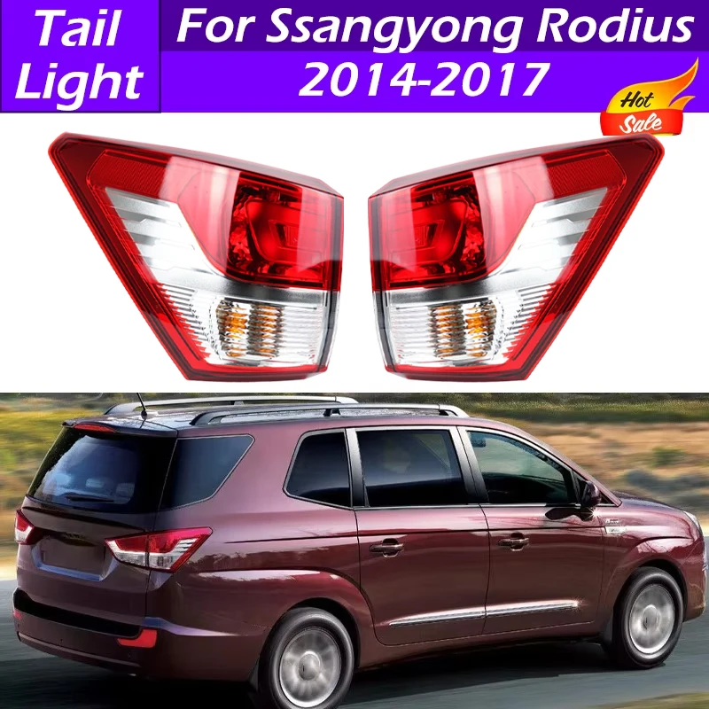 For Ssangyong Rodius 2014 2015 2016 2017 Car Rear Tail Light Assembly With Bulbs Warning Light Turn Signal Light Brake Light
