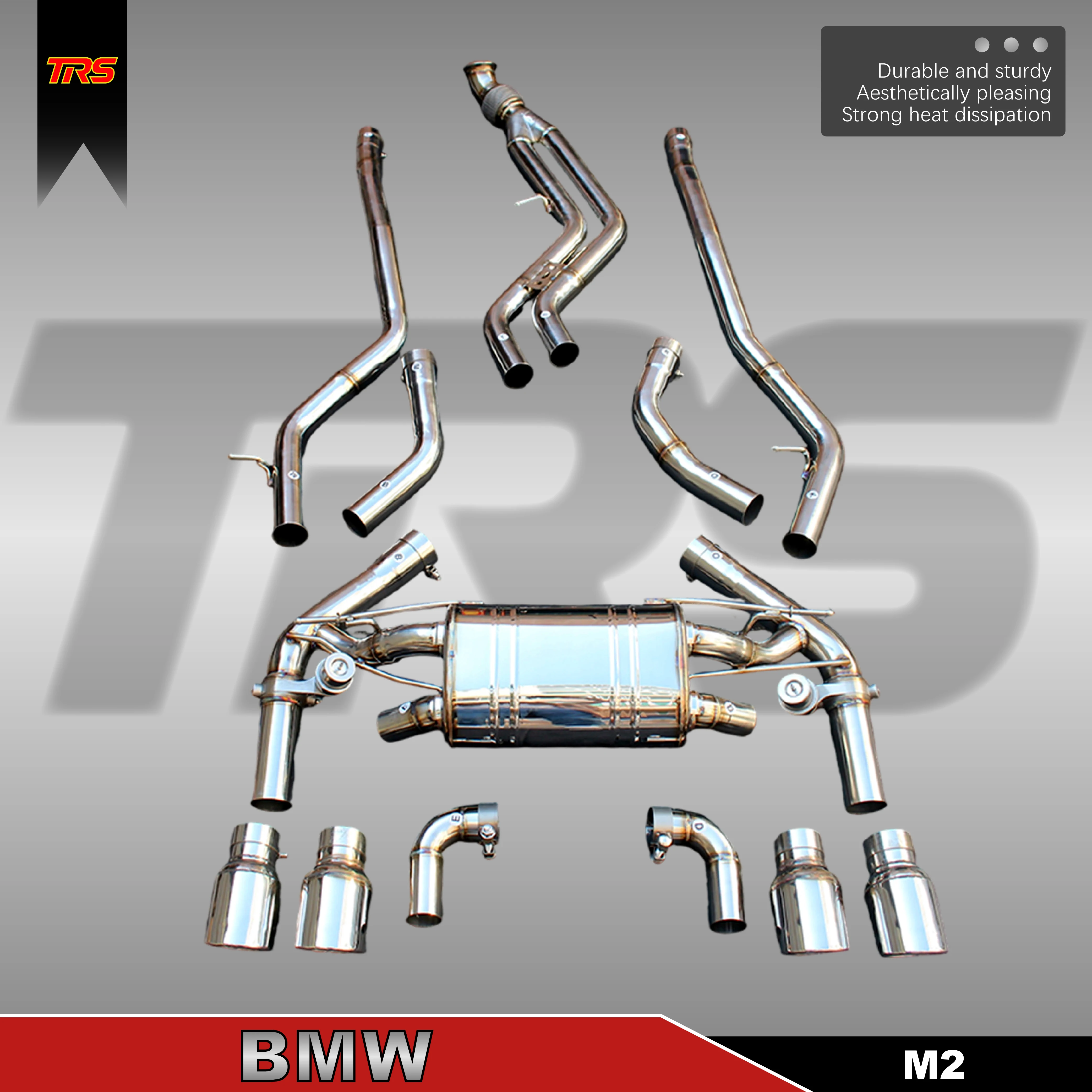

【Worldwide Shipping】 M2 F87/G87 Titanium Valved Exhaust System | 304 Stainless Steel Mid-Pipe | Quad Tips | +22HP Performance