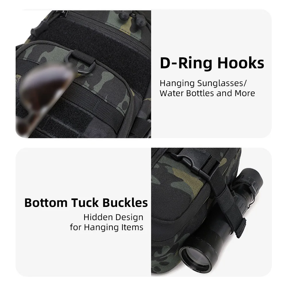 Hiking Backpack Men's Chest Bag Small Sling Bag for Men Crossbody Waterproof & Breathable Compatible with iPad Compartment Bike