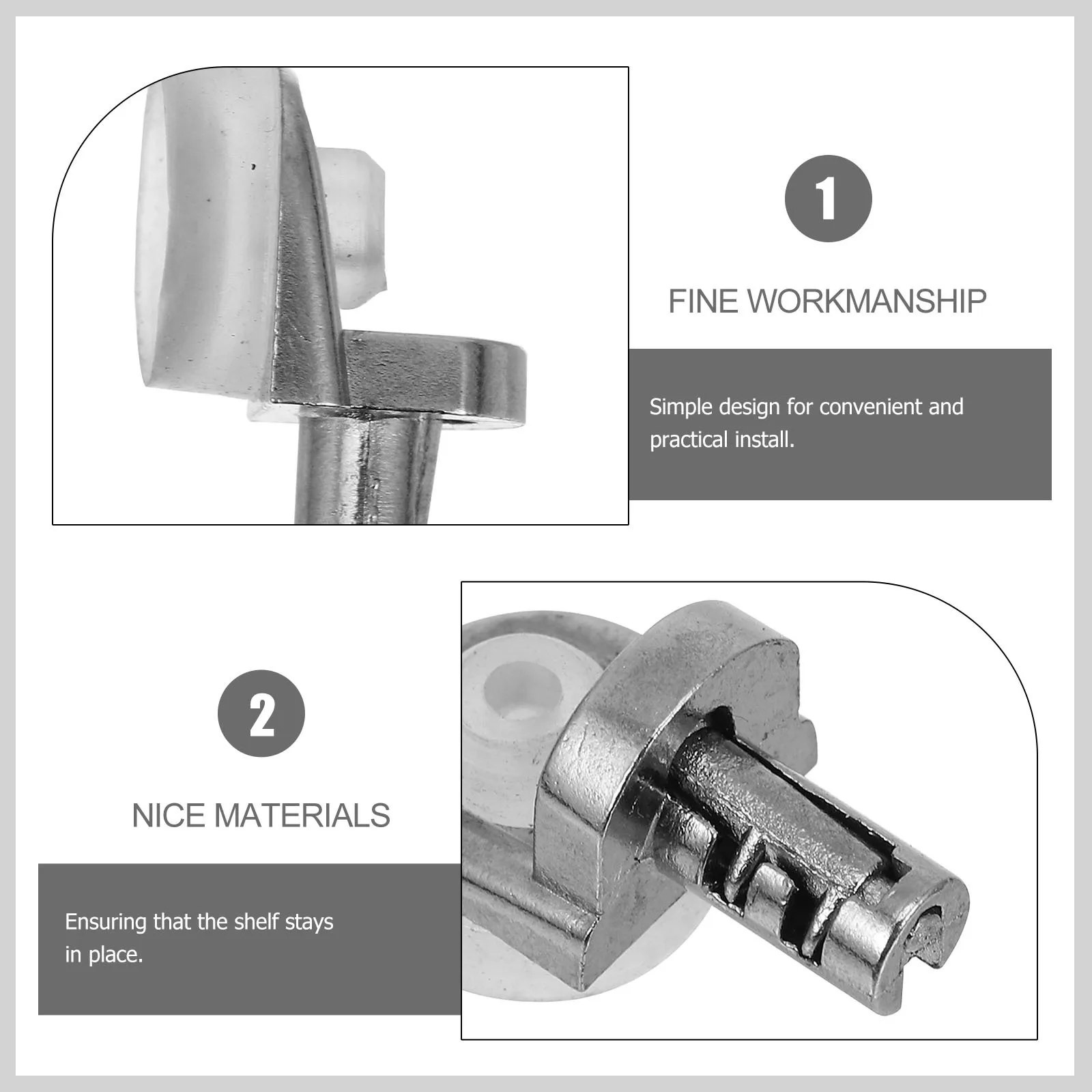 

20pcs Thickened For Cabinet Clips Cabinet Pegs Bookshelf Bathroom Kitchen Shelf Supports Metal Shelf Pins Metal Pegs