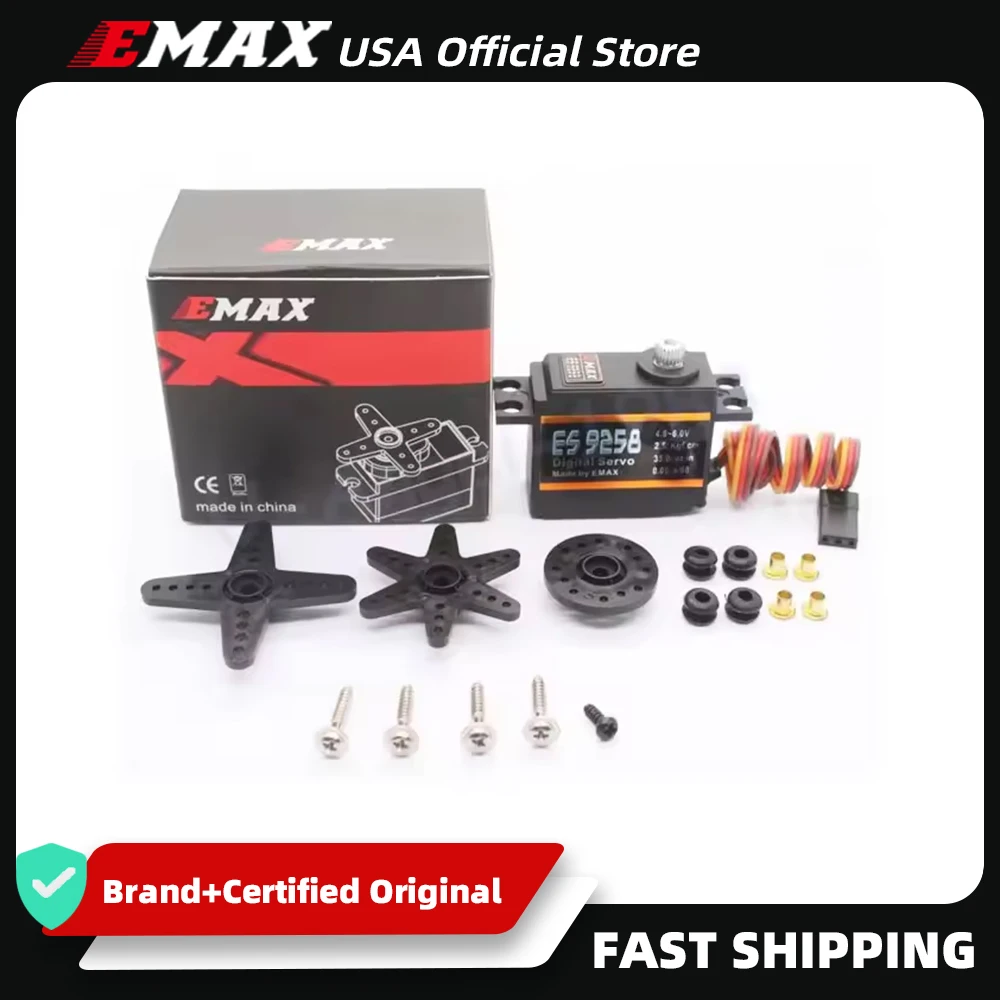 EMAX USA Official ES9258 Metal Gear Digital Servo 27g Rotor Tail Servo for 450 Helicopters