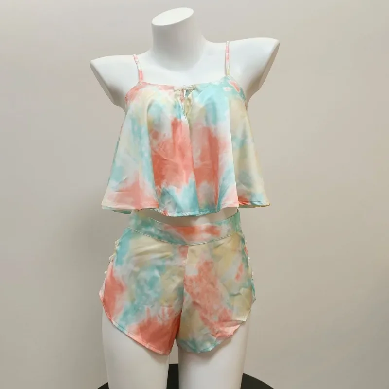 

Fairy Sexy Pajamas Underwear Set Women's Sleepwear Summer Ice Silk Nightgowns High Quality Lace Tube Top Sling Nightdress 2024