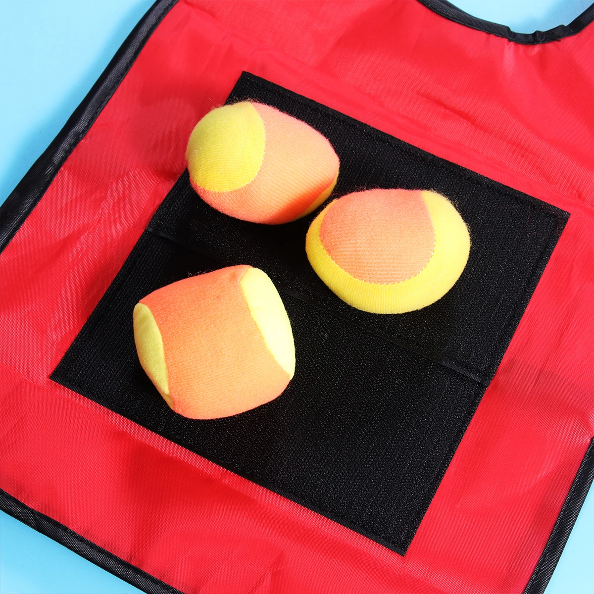 

Small Red Children Sticky Ball Vest Viscous Vest Game Props Adhesive Ball Vest with 3 Random Color Balls for Kids