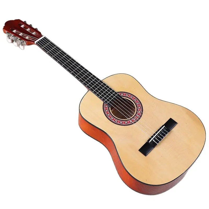 Natural Classic Guitar 34 Inch Basswood Body High Gloss Finish 6 String Classical Guitar Full Size Western Guitar With Flaw