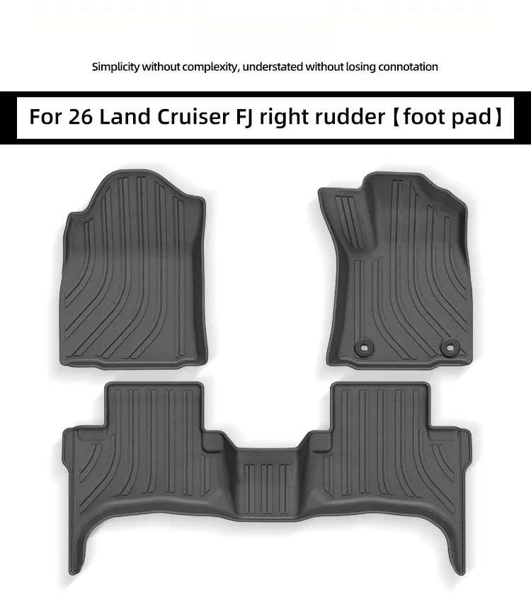 for Toyota Land Cruiser FJ 2026 RHD Car Floor Mats TPE Waterproof Anti-Slip Interior Foot Carpets Protective Mat Accessories detail image 1