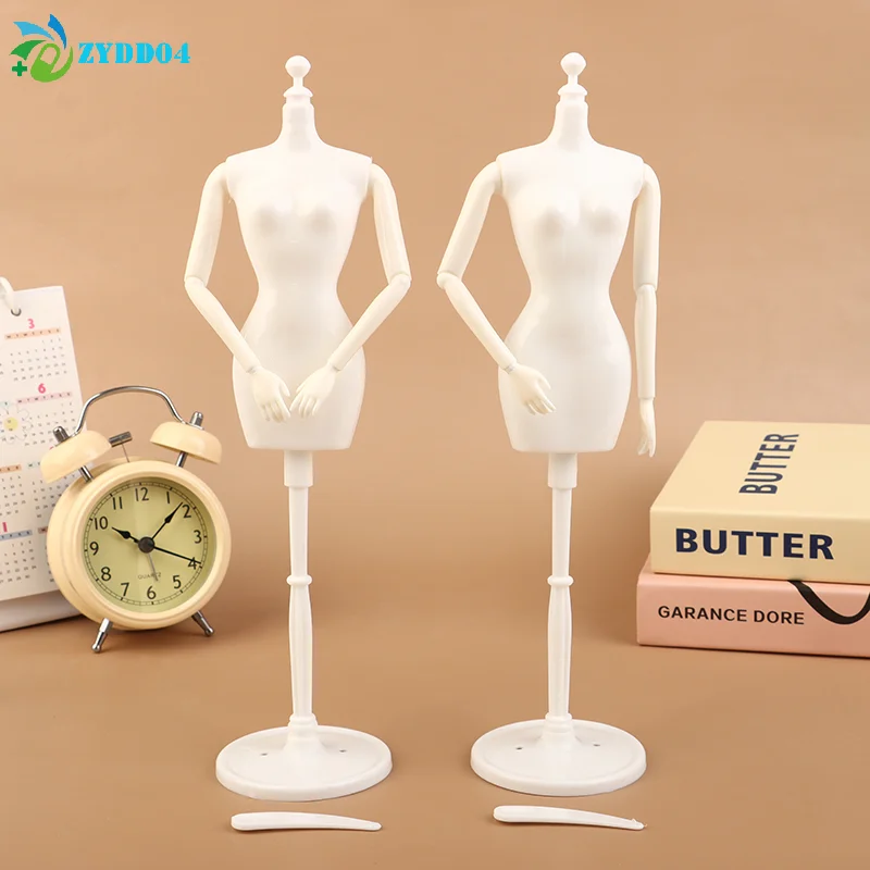 ●1PCS 1:6 Doll Mannequin Coat Hanger Dollhouse Doll Skirt Support Wedding Mannequin Stand Humanoid Model Toy Doll Gown Display