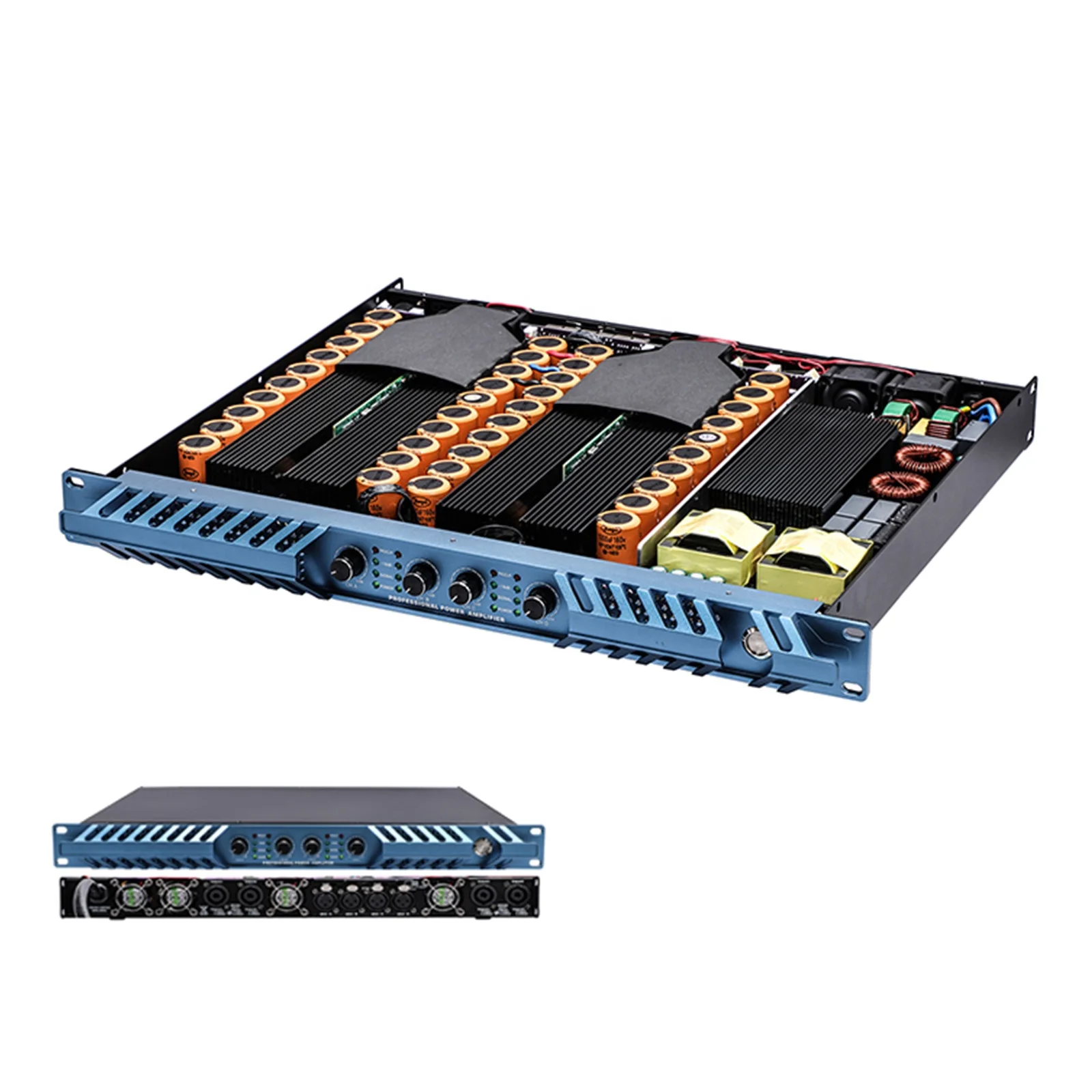 

DP Series New Panel 4 Channel 1U Class H 1800W Digital Amplifier Use For Professional Stage