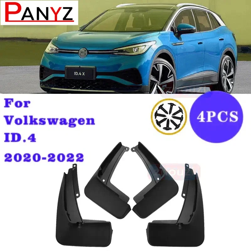 Mud Flaps For Volkswagen ID.4 X ID.6 X 2015-2021 Splash Guards Fender MudFlaps Front Rear Mudguards 4PCS Brand New