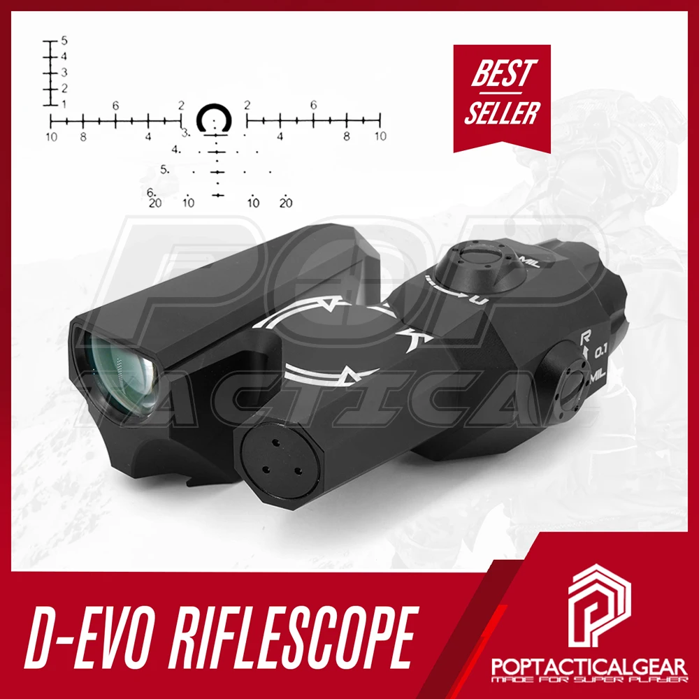 

D-EVO CMR-W 6x20 Optic Scope with Full Original Markings 1x Red Dot Image and 6x Magnified Airsoft Tactical Wargame