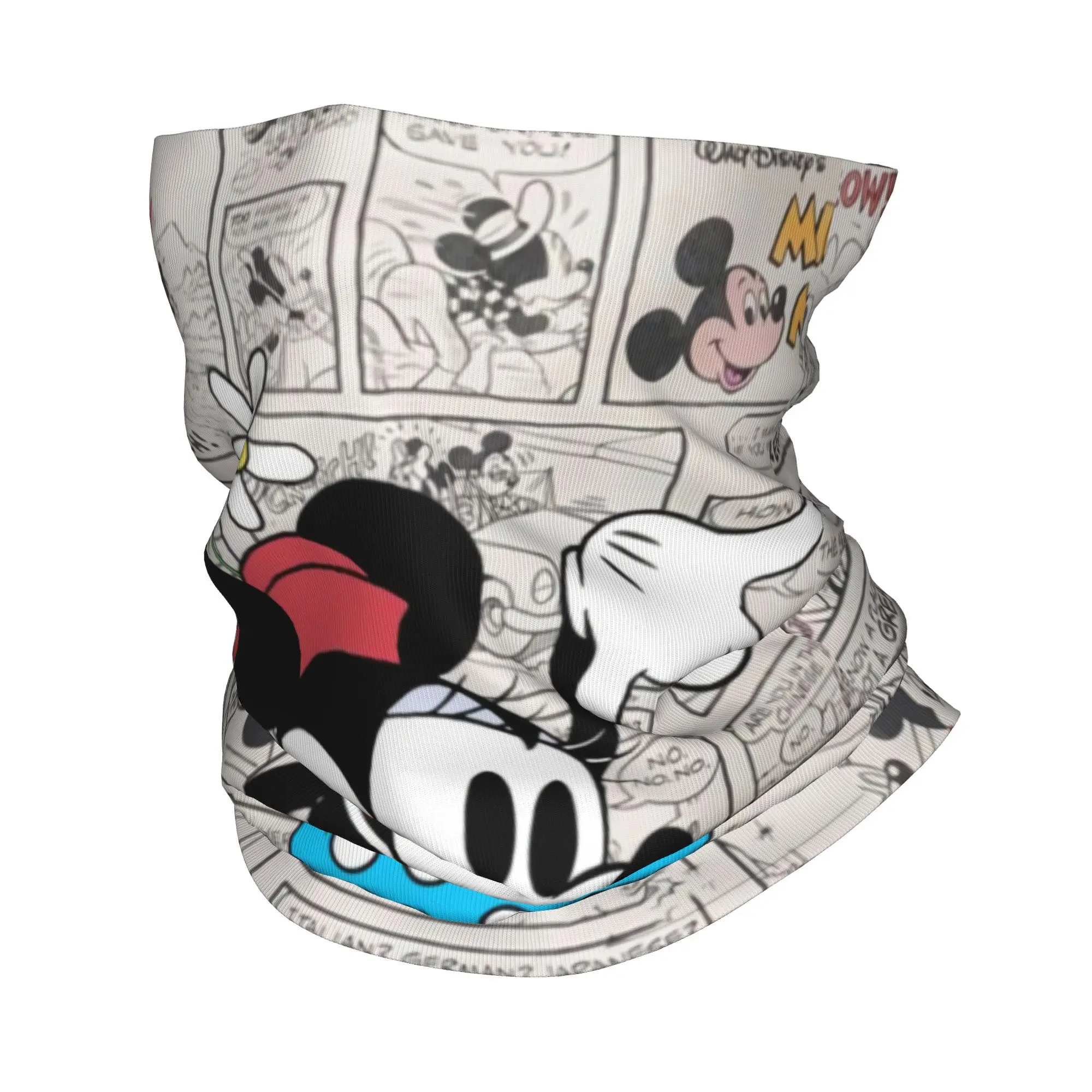 Custom Minnie Mouse Collage Bandana Neck Warmer Women Men Winter Ski Tube Scarf Gaiter  Face Cover