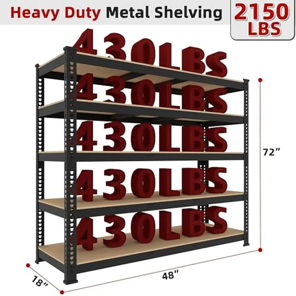 Adjustable Metal Garage Storage Shelves 48