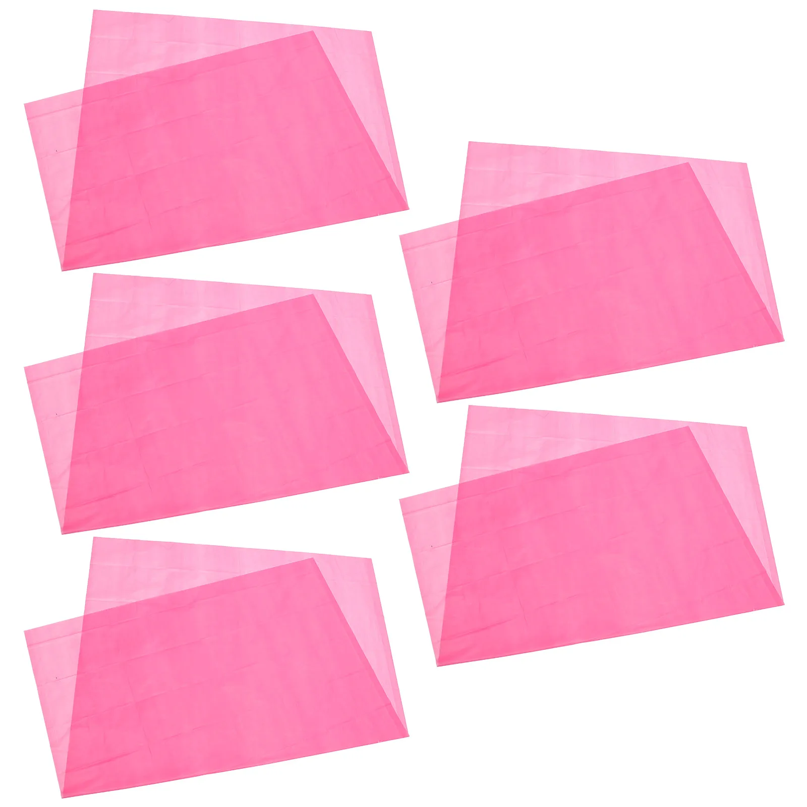 

5pcs Plastic Table Cover Disposable Rectangular Tablecloth For Birthday Party Gathering Buffet Brunch Waterproof Stain