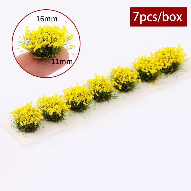 Miniatur Simulation Blume Gras Cluster Modell Diy Gebäude Garten Sand Tisch Szene Layout Materialien Diorama Kits 1Pcs – Detail 8