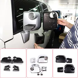 NEW ! ! ! For Toyota FJ Cruiser 2007-2021 ABS Carbon Fiber/Silver Car Exterior Mirror Cover Decorative Sticker Auto Accessories
