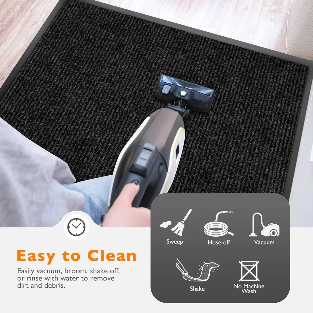 سجادة مدخل كبيرة شديدة التحمل، 3 أقدام في 8 أقدام، سجادة أرضية للأماكن المغلقة والخارجية