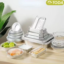 20pcs Disposable Aluminium Foil Trays(Without Lid), Various Sizes, Food Container,  For Cooking, Heating, Baking ,And Takeout
