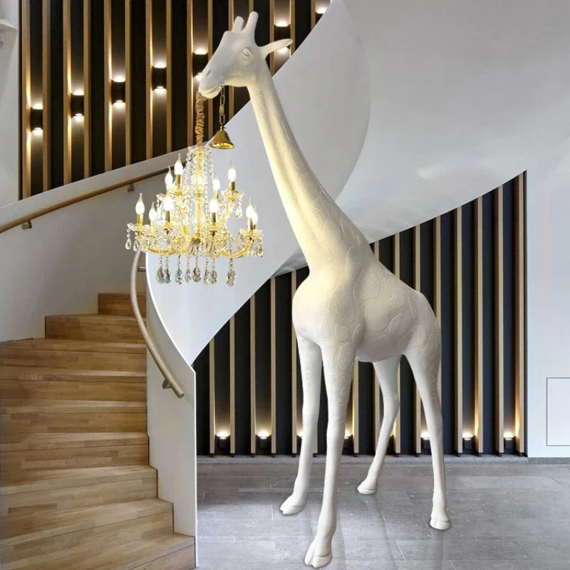 Italian love giraffe floor lamp creative designer showroom hotel lobby sales office ornaments