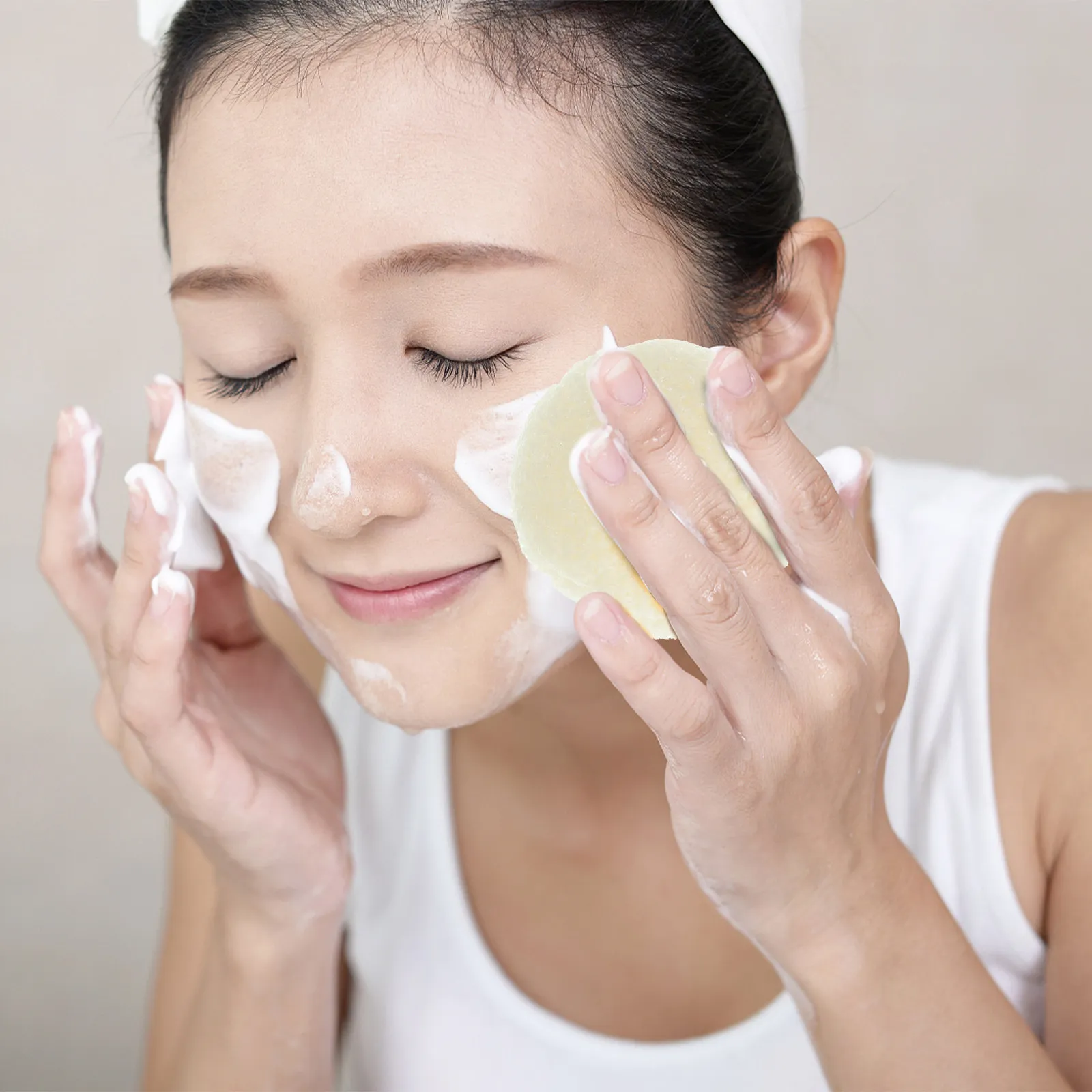 2 Esponjas Faciales de Konjac para Limpieza Profunda, Exfoliante, Eliminación de Puntos Negros, para Mujeres