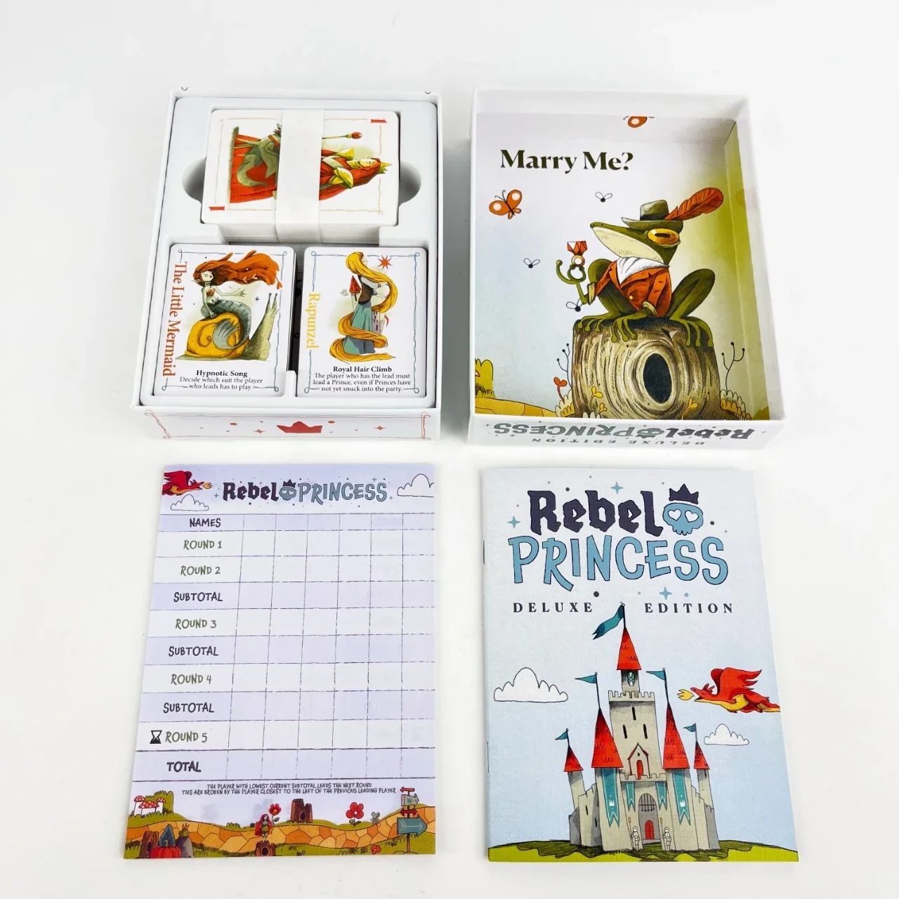 Nowa gra karciana o tematyce: nieposłuszna księżniczka, zabawna gra strategiczna, idealna dla przyjaciół, par i rodziny, doskonała gra dla każdego wieku.