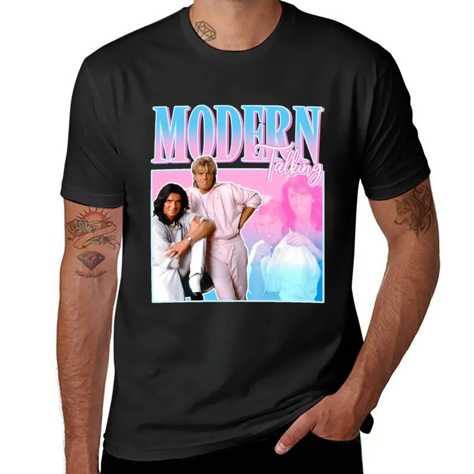 

Новая винтажная футболка Modern Talking Y2K, короткие топы, мужские забавные футболки