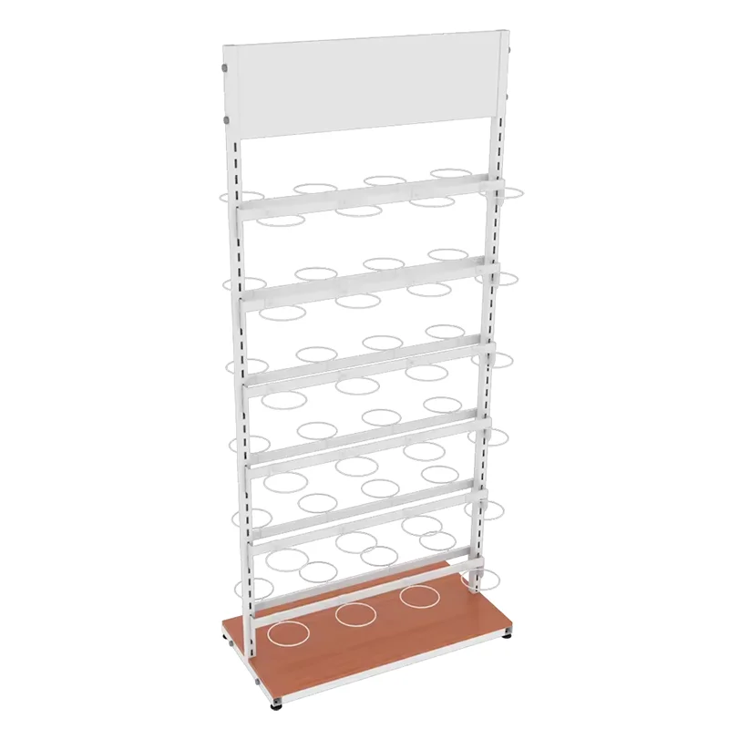 Vrijstaande 6-Tier Metal Gym Storage Stand Dubbelzijdig Voetbal Display Rack voor Basketbal Volleybal Sport Rack