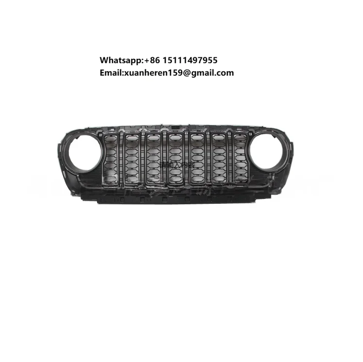 

Горячая распродажа: Автозапчасти для Jeep Wrangler JL 2024 года – центральные сетчатые передние решетки из высококачественного АБС-пластика, черный комплект для модификации кузова