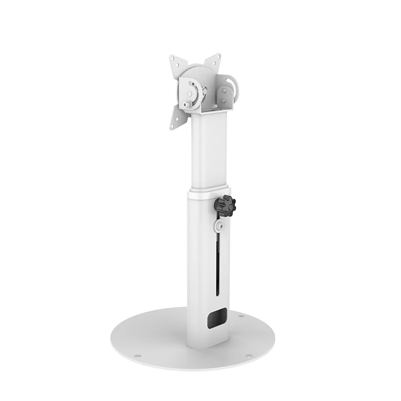 Adjustable Height Metal Universal Tablet Stand 360 Rotation 180 Tilt Black White 20LBS Capacity