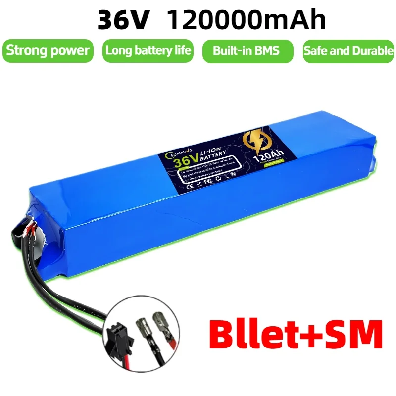 10S3P 120Ah 36V lithiumbatterij 18650 lithiumbatterij geschikt voor Xiaomi M365 batterij Moto Scooter batterij + 42V oplader