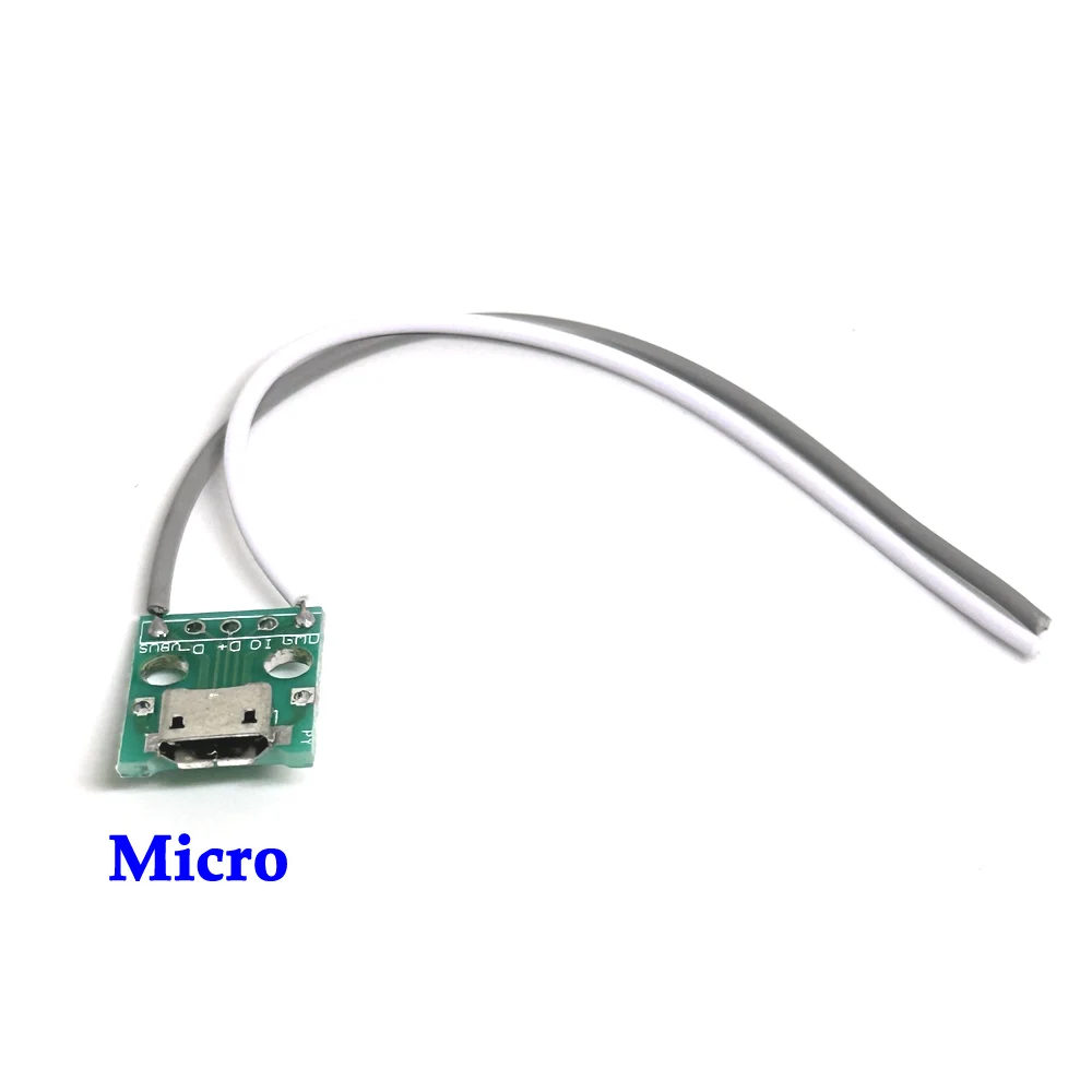 2A Micro USB Jack 3.1 Type-C 5V Female Connector Jack Charging Port USB Type C Socket With solder wire PH2.0 Screw fixing plate