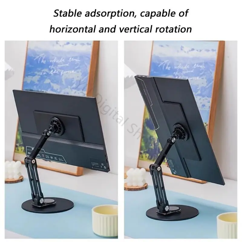 96BA Magnetische Befestigungsplatte mit mehreren Winkeln für tragbare Monitore und Computer-Montageplatte, robust, leicht – Detail 7