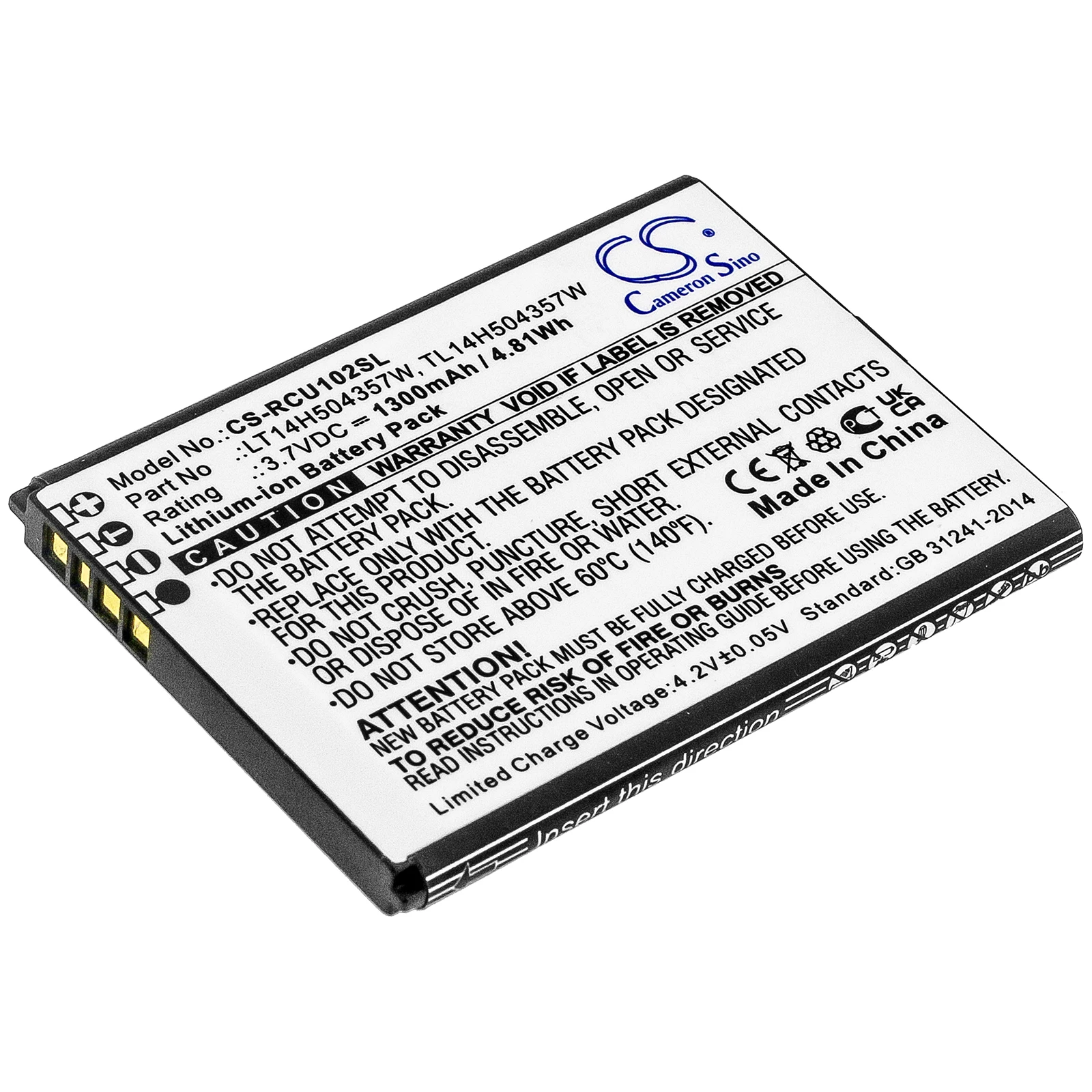 Cameron Sino Replacement Battery for Riester  L Otoscopes, Laryngoscopes, Ophthalmoscopes,, Fits P/N 10691,Ri-accu