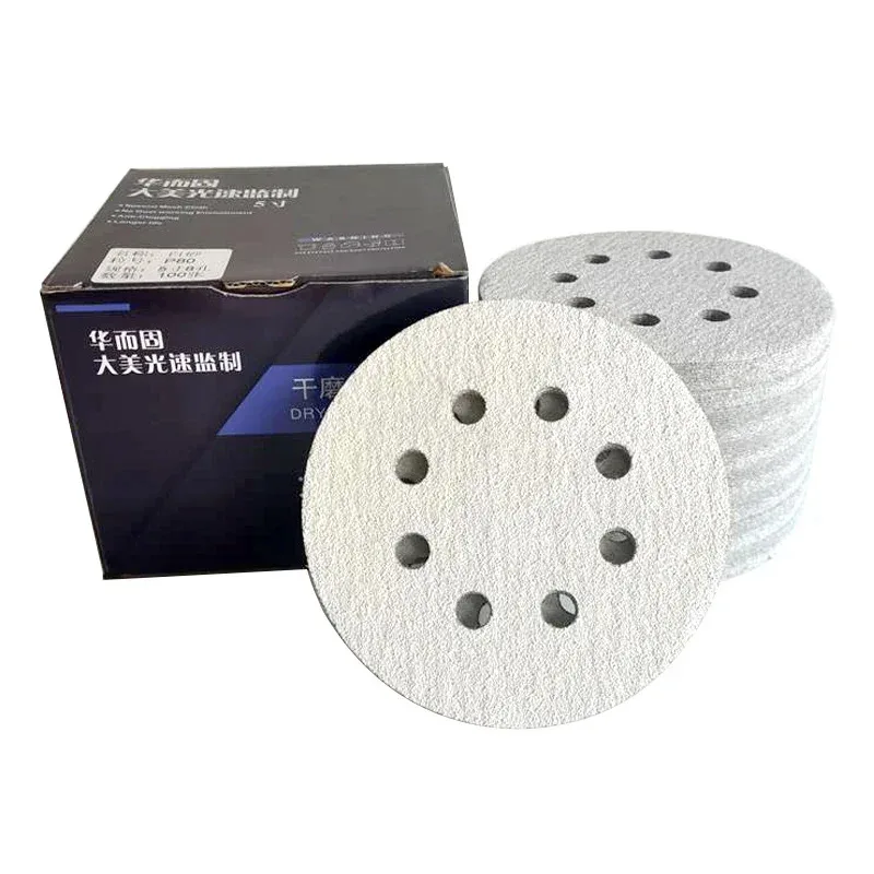 20 قطعة 5 بوصة 125 مللي متر 8 ثقوب 80 إلى 320 فريك هوك وحلقة البوليستر فيلم الصنفرة الرملي القرص جلخ أدوات تلميع