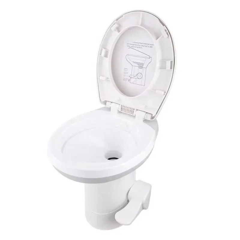 

Motorhome Caravans Hand Flush Classic High Profile Bowl Lightweight New in Line Rv Toilet