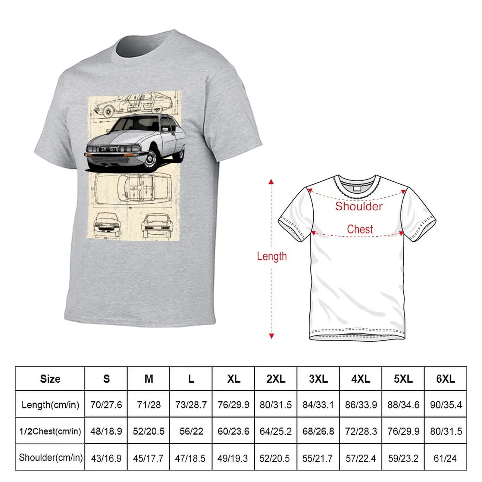 My drawing of the classic French Gran Turismo T-Shirt plus size tops sublime heavy weight t shirts for men