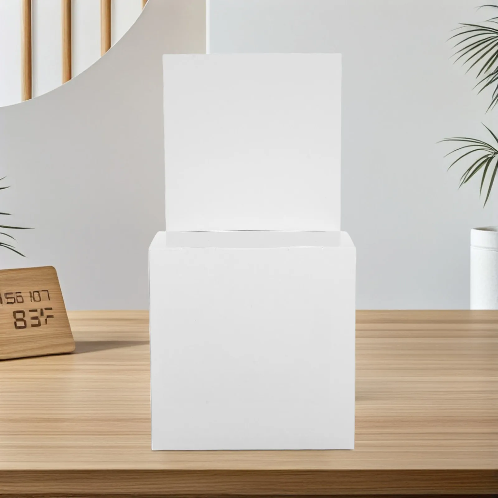5Pcs White Suggestion Box Holder Space Saving Storage For Office Manager Detachable Sign Foldable Voting Ballot