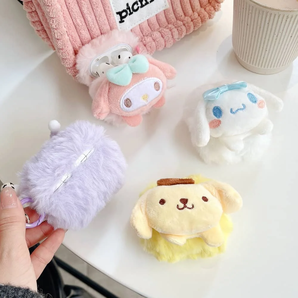 เคสหูฟังสำหรับ airpods Pro 2rd หูฟังซินนามอนลายการ์ตูนน่ารัก Sanrio Role Kuromi สำหรับ Air pods 1 2 3ปลอกนุ่ม