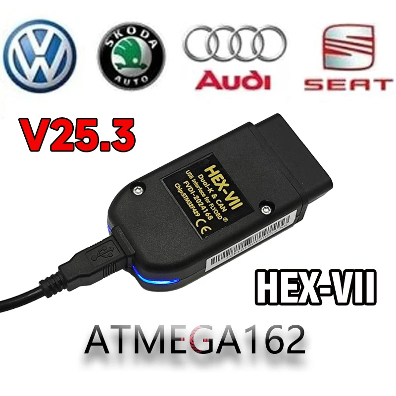 

2025 Newest VCDS 25.3 HEX V2 VAG Scanner OBD2 Diagnostic Tool Cable Multi-Language for Audi VW SKODA Wesheu VAG COM24.7