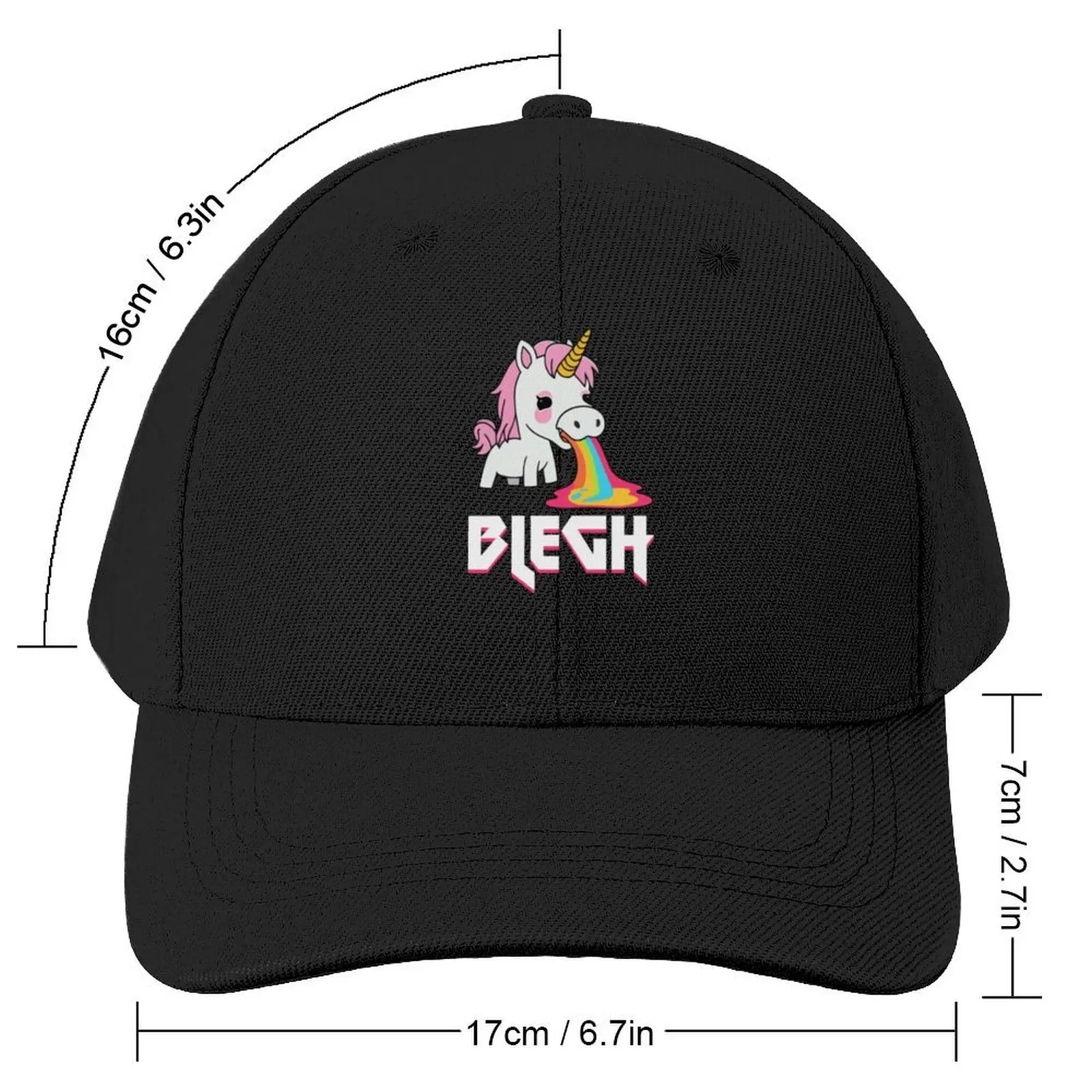 Blegh Heavy Metal Metalcore Deathcore Unicorn6 Baseball Cap western Hat Beach Bag Hats For Women Men's