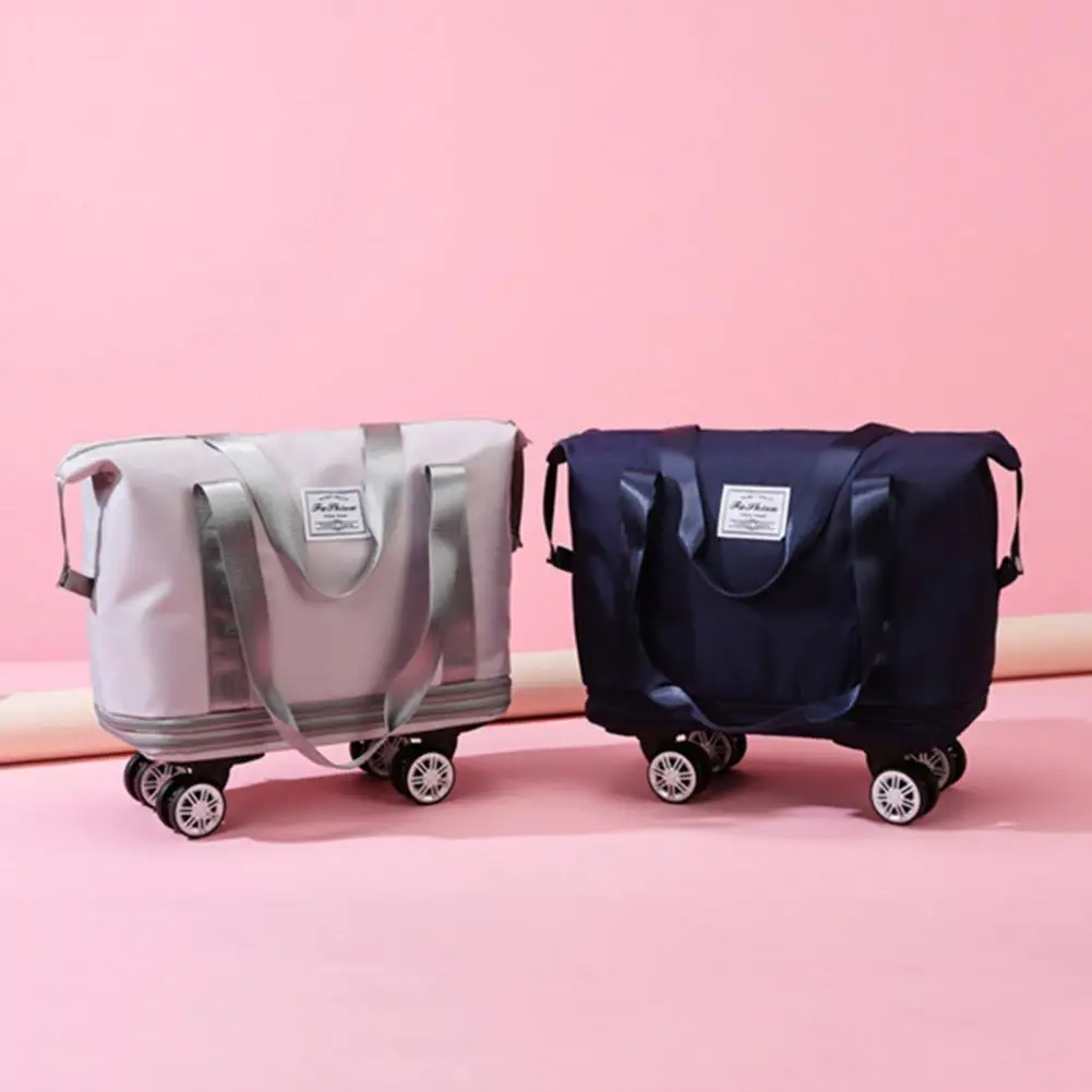 Sac de sport à roulettes extensible avec poignées, résistant aux rayures, capacité des roues amovibles, bagages de voyage