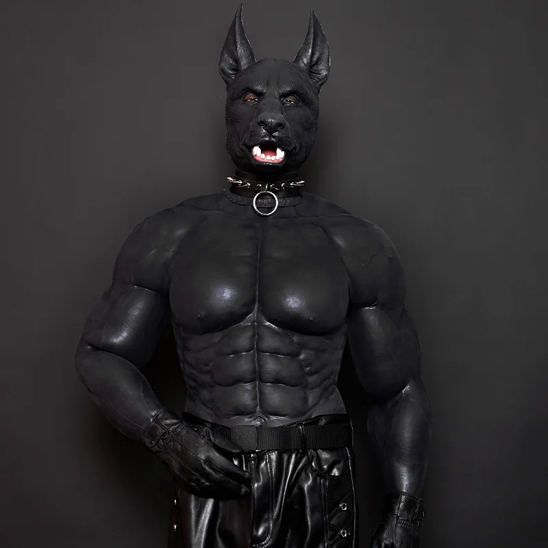 SMITIZEN Silicone Muscle Suit Whole Body Cosplay Costumes Puppy Play Mask Realistic Fake Chest BDSM Bondage Fetish Slave Erotic