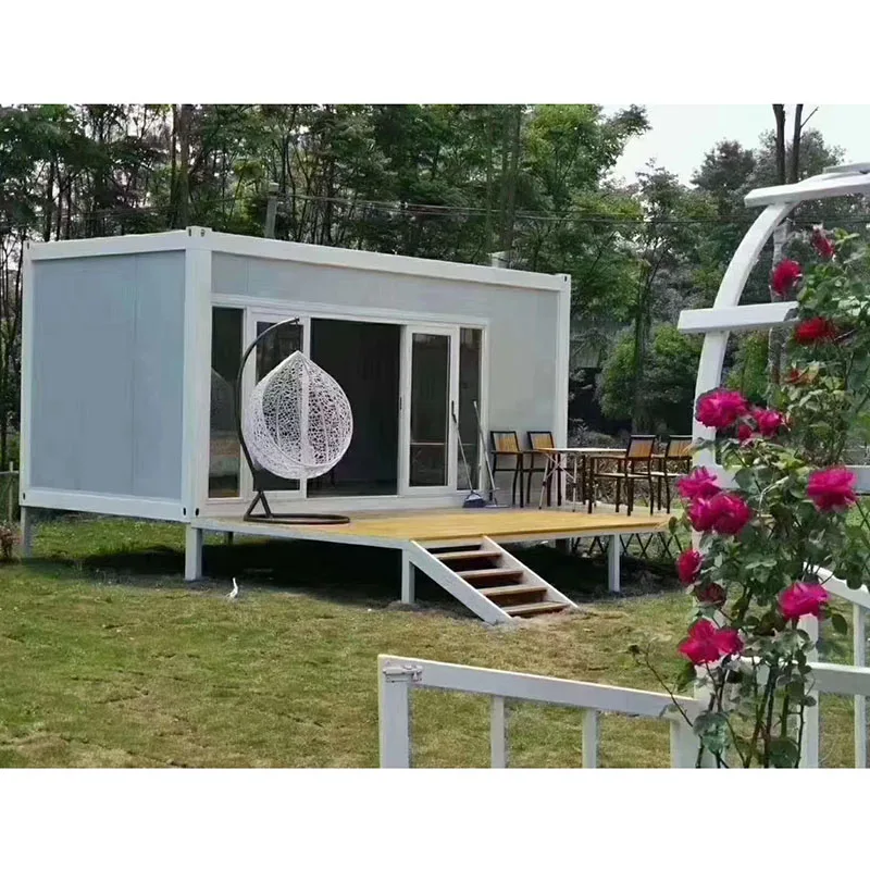 Low Price High Quality Mini Outdoor White Flat Pack Folding Customized Modern Rest Durable Steel Structure Building