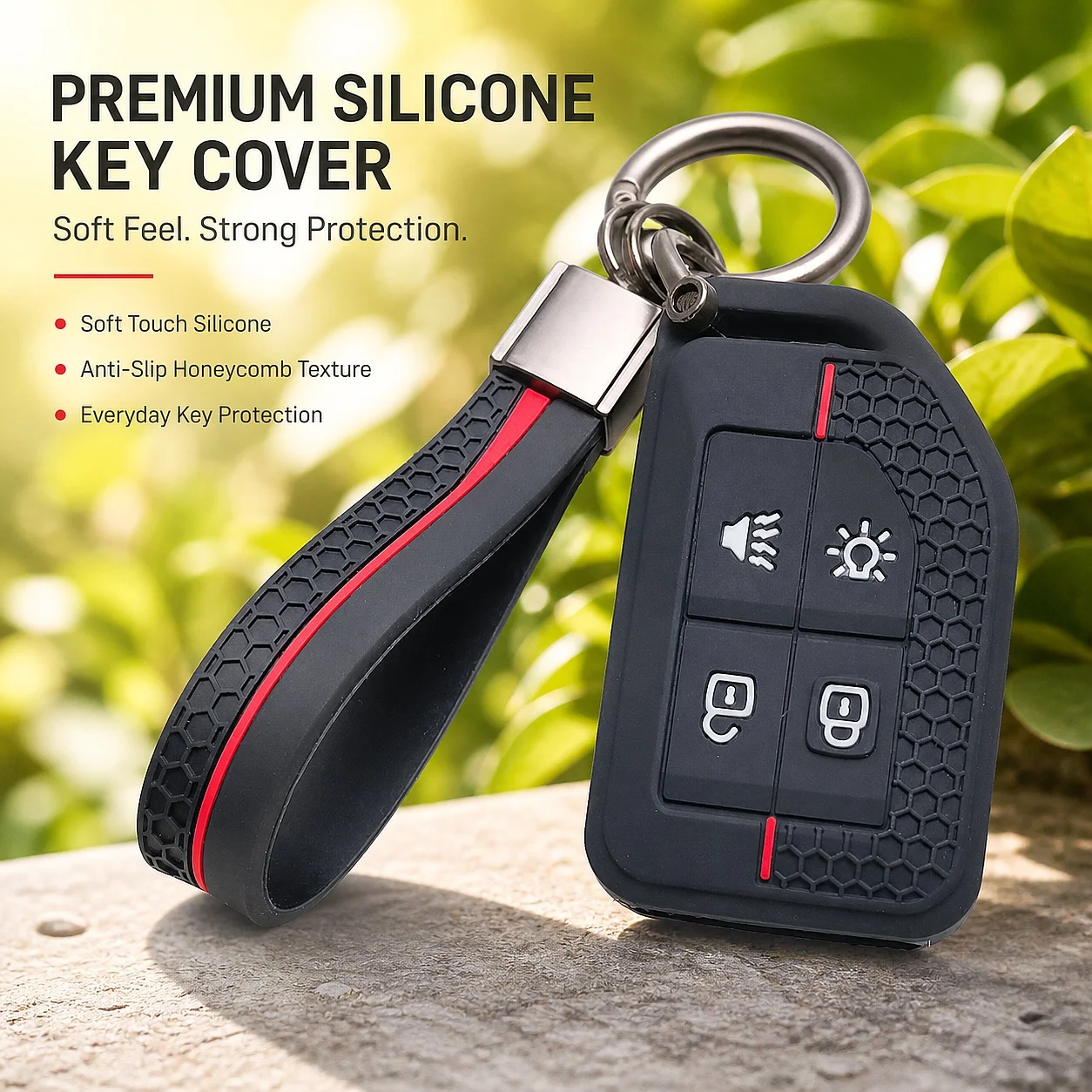 Key Fob Cover for Volvo FH 460 540 2024 EVRO 6 FM FH16 FH 460 Truck 4 with Keychain Anti-Scratch Shockproof Soft Grip Dust Cover
