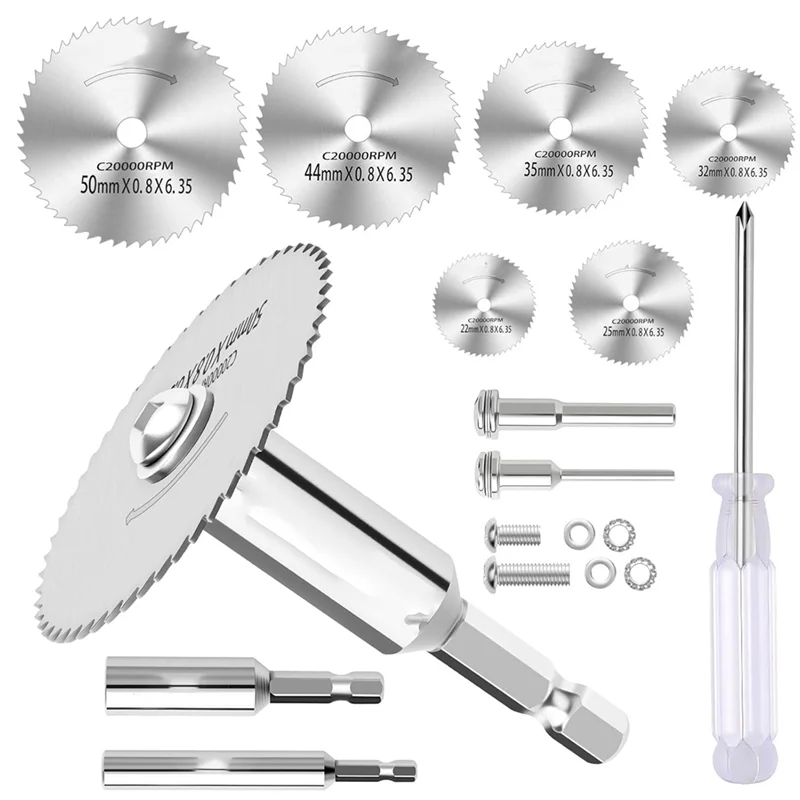 ABKO-6 PCS Мини-дисковые пилы, небольшие отрезные диски из быстрорежущей стали для вращающихся инструментов, внутренний резак для труб из ПВХ, для роторной дрели